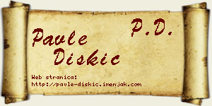 Pavle Diskić vizit kartica